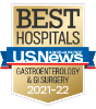 U.S. News and World Report Ranking Best Hospitals ranking 2021-2022 Gastroenterology & GI Surgery
