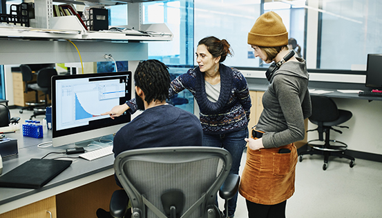 Students in a lab.