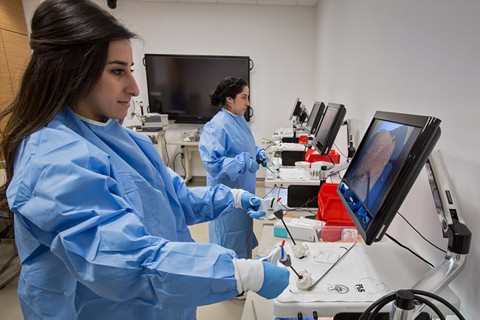 We have two skills rooms that mimic a patient room setting exactly. Both are complete with space to accommodate four to six participants.