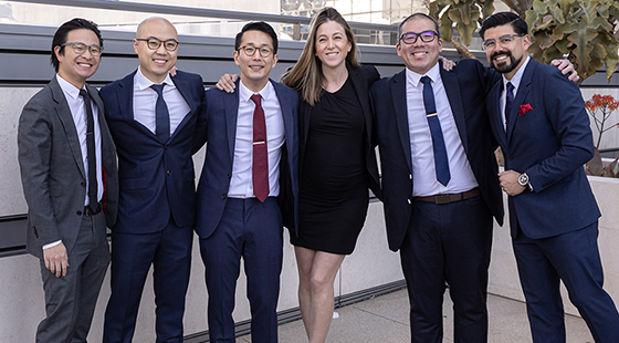 From left to right: Desmond Huynh, MD, Jiaxi Chen, MD, Jaewon Lee, MD, Lauren Evans, MD, Raymond Huang, MD,  Daniel Delgadillo, MD